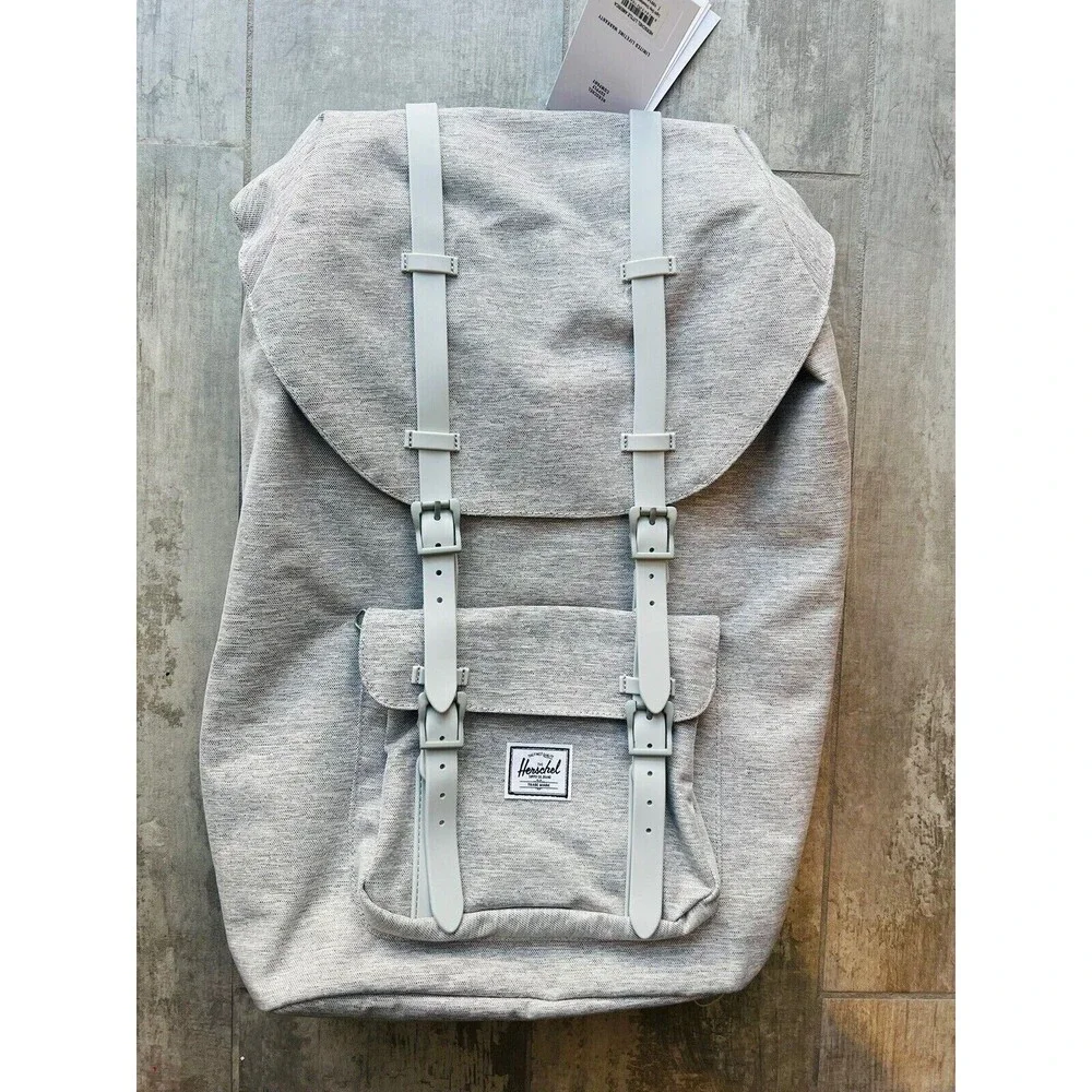 Herschel Supply Little America Light Grey Crosshatch - Rare Retired Backpack NEW